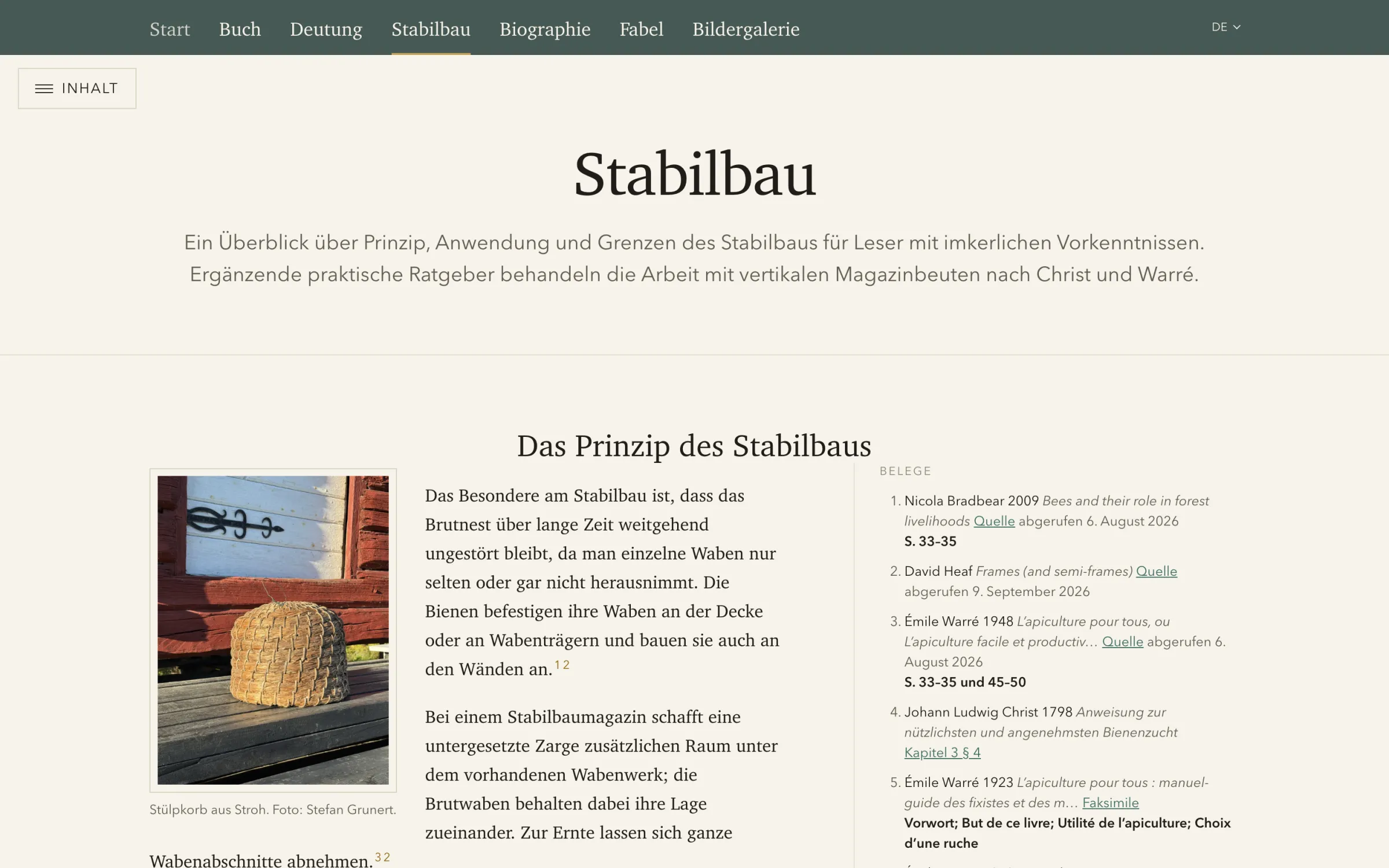 Der Teil zum Stabilbau