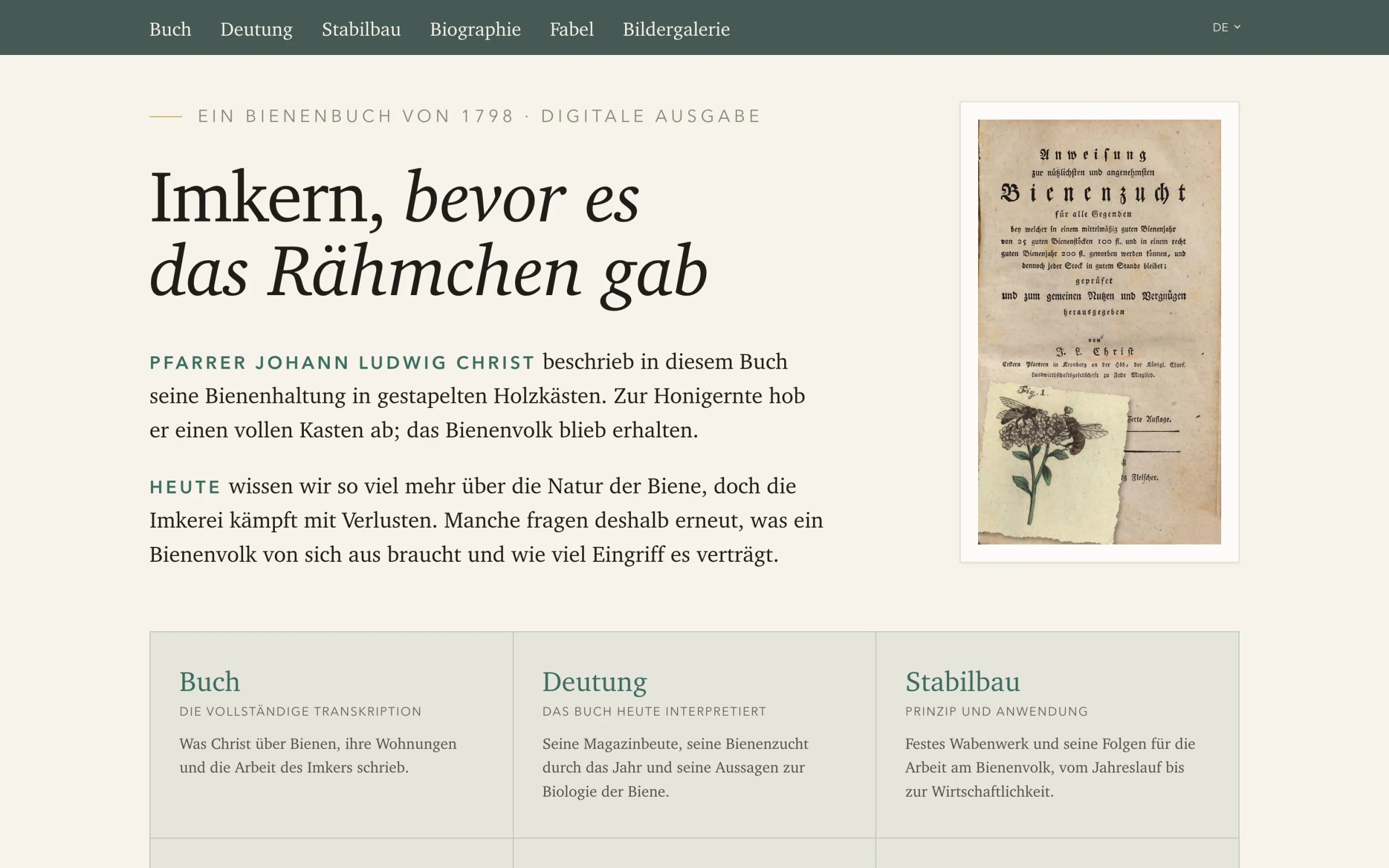 Die Startseite der digitalen Ausgabe